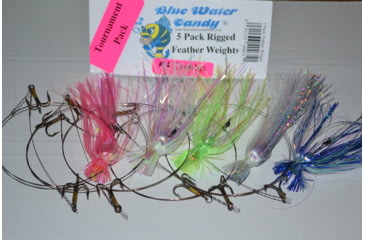 Image of Blue Water Candy King Rig Tourn Skirted w/Featherwrights Double #4 Treble, Assorted, 5/Pack, 40035