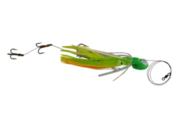 Image of Blue Water Candy Wedgie Slow Troll Saltwater Lure, Supreme Green/Char Squid &amp; Mylar on Green Head, 39901
