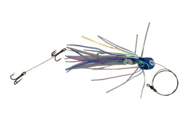 Image of Blue Water Candy Wedgie Slow Troll Saltwater Lure, Supreme Silver Squid &amp; Mylar on Blue Head, 39905