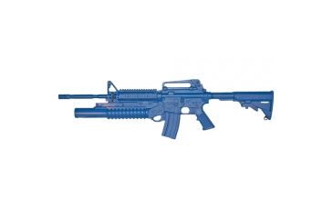 Image of Blueguns Training Long Gun - M4 Open Stock Fwd Rail W/ M203 - FSM4RM203W