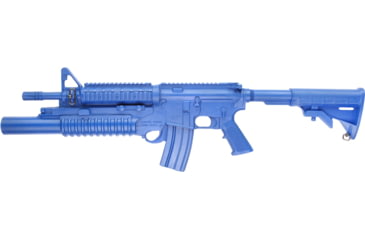 Image of Blueguns Colt M4 Commando Training Guns, Not Weighted, No Light/Laser Attachment, Rifle, Flat Top, Fwd Rail, M203 Grenade Launcher, Blue, FSM4CFTRM203