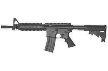 Image of Blueguns Colt M4 Commando Training Guns, Not Weighted, No Light/Laser Attachment, Rifle, Flat Top Open Stock, Fwd Rail, Black, FSM4CFTRB