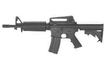 Image of Blueguns Colt M4 Training Guns, Weighted, No Light/Laser Attachment, Rifle, Black, Closed Stock, FSM4CCSWB
