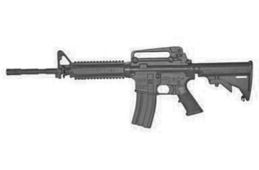 Image of Blueguns Colt M4 Training Guns, Not Weighted, No Light/Laser Attachment, Rifle, Black, Closed Stock, Fwd Rail, 14 Barrel, FSM4RCS14B