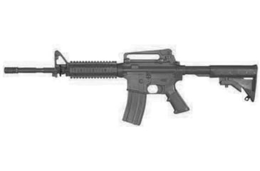 Image of Blueguns Colt M4 Training Guns, Not Weighted, No Light/Laser Attachment, Rifle, Black, Open Stock, Fwd Rail, 14 Barrel, FSM4R14B