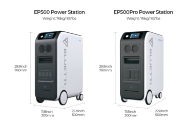 Image of BLUETTI EP500 Solar Power Station, 2,000W/3,000W 5,100Wh, White, EP500-US-WH-BL-00