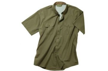 Image of Bob Allen 140k Short Sleeve Vent Back Shirt No Shoulder Pad Sage Extra Large 14082