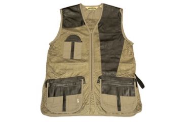 Image of Bob Allen 285M Mesh and Leather Shooting Vest,Khaki,M,Left Hand 45005