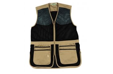 Image of Bob Allen 290M Shooting Vest - Full Mesh Dual Leather Pads KHAKI XXXXL