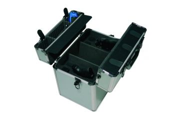 Image of Bob Allen 31101 Aluminum Two Pistol Range Bx, Grey, 13.25in. x 9.5in. x 10in. 31101