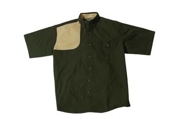 Image of Bob Allen HU126 High Prairie Short Sleeve Hunting Shirt, Tan/Green, 4XL - 14329