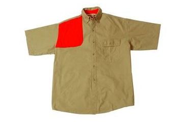 Image of Bob Allen HU126 High Prairie Short Sleeve Hunting Shirt, Tan/Orange, Extra Large - 14320