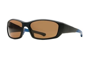 Image of Bobby Jones BJ Ben SEBJ BENN06 Single Vision Prescription Sunglasses SEBJ BENN065925 BL - Lens Diameter: 60 mm, Lens Diameter: 59 mm, Frame Color: Black W/ Blue Rubber