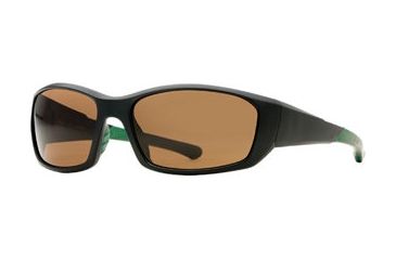 Image of Bobby Jones BJ Ben SEBJ BENN06 Single Vision Prescription Sunglasses SEBJ BENN065925 GN - Lens Diameter: 60 mm, Frame Color: Black W/ Green Rubber, Lens Diameter: 59 mm
