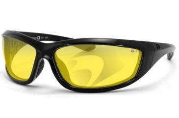 Image of Bobster Charger Sunglasses - Black Frame, Anti Fog Yellow Lens ECHA001Y