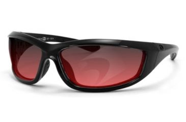 Image of Bobster Charger Sunglass, Blk Frame, Rose Lenses ECHA001R