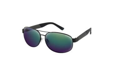 Image of Bobster Bobster Commander Sunglasses, Matte Metallic Charcoal/Matte Black Frame, Brown HD Green Lens, BCOM101HD