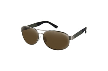 Image of Bobster Bobster Commander Sunglasses, Matte Metallic Olive/Brushed Bronze Frame, Brown HD Silver Lens, BCOM102HD