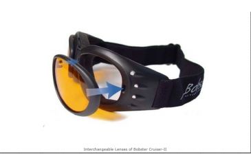 Image of Bobster Cruiser II Black Frame RX Prescription Lenses Interchangeable Goggles