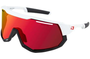 Image of Bobster Freewheel Sunglasess - Matte White/gloss Black Frame W/ Smoke Black Red Revo/yellow/clear Lenses - BFRE01