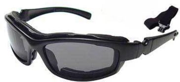 Image of Bobster Road Hog Action Bifocal RX Prescription Lenses Eyewear Goggles-Sunglasses Convertible System (Black Frame)