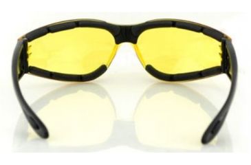 Image of Bobster Shield II Sunglasses, Black Frame, Yellow Lens, ESH204