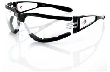 Image of Bobster Shield II Sunglass, Black Frame, Clear Lens, ESH203