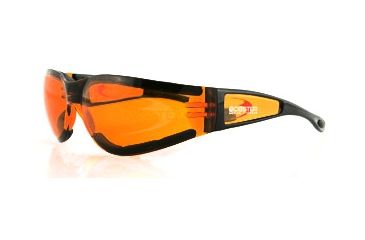Image of Bobster Shield II Sunglasses, Black Frame, Amber Lens, ESH202 