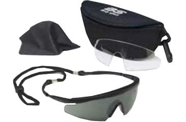 Image of Body Specs Pistols Sunglasses, Black Frame, Smoke &amp; Clear Lens, PISTOLS-PKG-BLK-PAN.13
