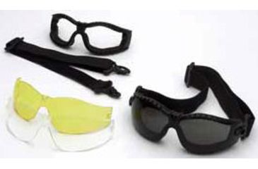 Image of Body Specs Pistol Pro Black Goggles Smoke, Clear, Yellow Lenses