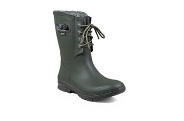 Image of Bogs Amanda Plush Lace - Womens, Dark Green, Medium, 11, 72103-301-M-11