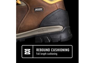 Image of Bogs Bedrock 8 Inch Waterproof Leather Boots - Mens, Brown Multi, 8.5, 72303-249-M8-
