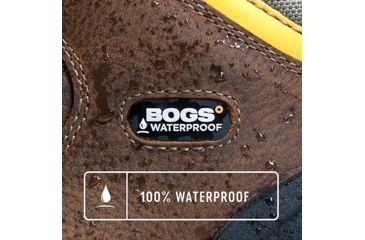 Image of Bogs Bedrock 8 Inch Waterproof Leather Boots - Mens, Brown Multi, 8.5, 72303-249-M8-