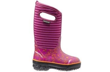 Image of Bogs Classic Flower Stripes Boot,Fuchsia,Size 12 71560-660-12