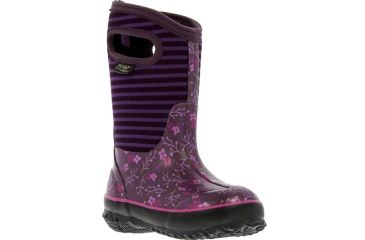 Image of Bogs Classic Flower Stripes Boot,Purple Multi,Size 9 71560-540-9