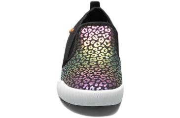 Image of Bogs Kicker II Slip On Rainbow Leopard Shoes - Kids, Black Multi, 13, 72989K-9-13