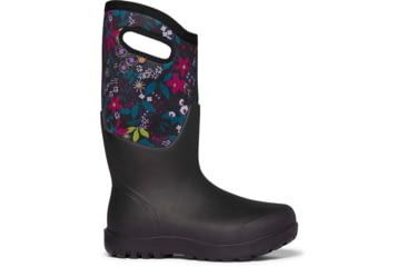 Image of Bogs Neo Classic Cartoon Flower Shoes - Womens, Black Multi, 7, 72857-009-7