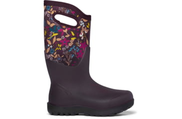 Image of Bogs Neo Classic Cartoon Flower Shoes - Womens, Burgundy Multi, 10, 72857-641-10