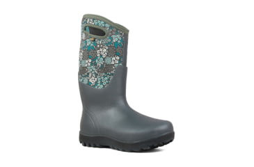 Image of Bogs Neo Classic Tall Nw Garden - Womens, Gray Multi, Medium, 7, 72401-062-M- 7