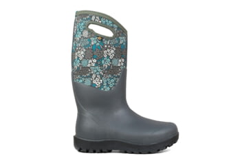 Image of Bogs Neo Classic Tall Nw Garden - Womens, Gray Multi, Medium, 7, 72401-062-M- 7