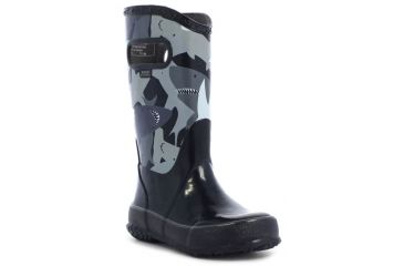 Image of Bogs Rain Sharks Boot,Black Multi,Size 1 71928-009-1