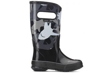 Image of Bogs Rain Sharks Boot,Black Multi,Size 1 71928-009-1