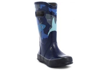 Image of Bogs Rain Sharks Boot,Navy Multi,Size 1 71928-492-1