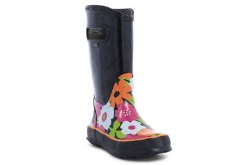 Image of Bogs Rain Spring Flowers Boot,Black Multi,Size 12 71927-009-12
