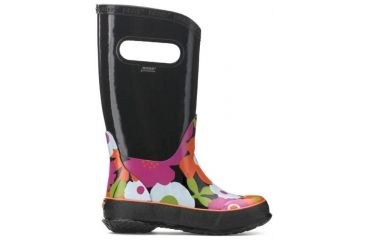 Image of Bogs Rain Spring Flowers Boot,Black Multi,Size 12 71927-009-12