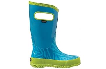 Image of Bogs Rain Zebra Boot,Aqua Multi,Size 11 71740-449-11