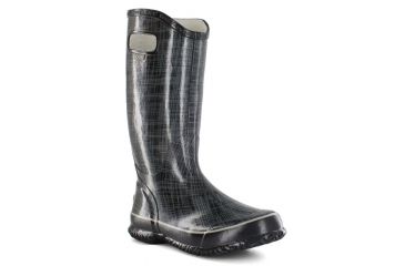 Image of Bogs Womens Linen Rain Boot,Black,Size 12 71434-001-12