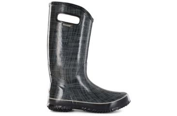 Image of Bogs Womens Linen Rain Boot,Black,Size 12 71434-001-12