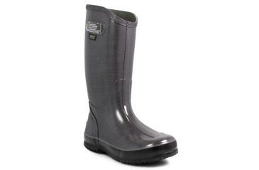 Image of Bogs Womens Linen Rain Boot,Dark Gray,Size 12 71434-011-12