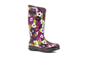 Image of Bogs Womens Rain Spring Flowers Boots, Purple Multi, 12 71897-540-12